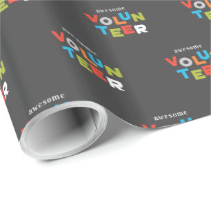 Papier Cadeau Nom personnalisé, Remerciement de bénévole génial