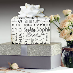 Papier Cadeau Nom personnalisé Sophia