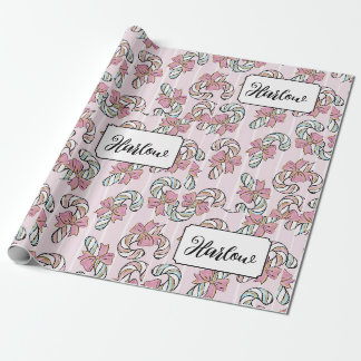 Papier Cadeau Nom personnalisé Sucre de canne Noël