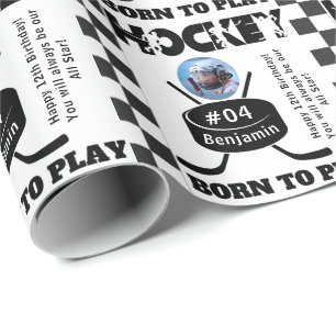 Papier Cadeau Nom Photo Age Jersey Numéro Sentiment Hockey