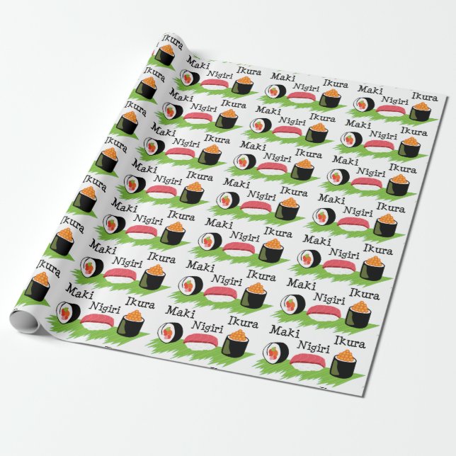 Papier Cadeau Noms des sushis (Déroulé)