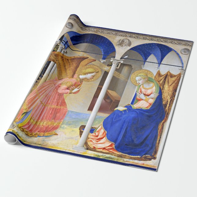 Papier Cadeau NONCIATION de Fra Beato Angelico Noël (Déroulé)