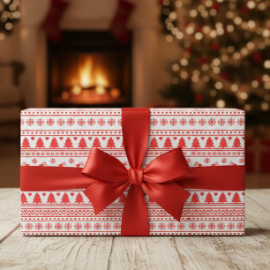 Papier Cadeau Nordic Reindeer Holiday
