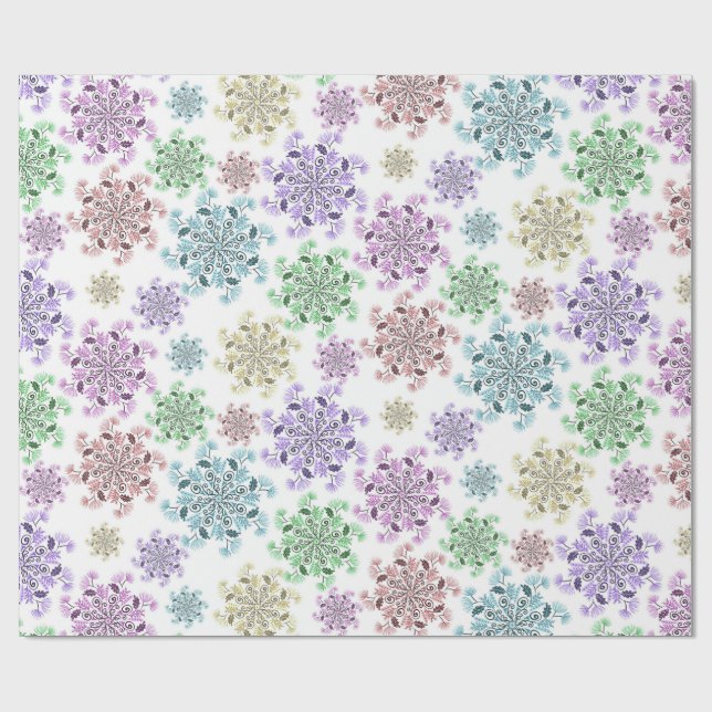 Papier Cadeau Nordic Snow Garden  (Plat)