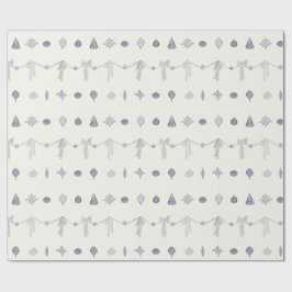 Papier Cadeau Nostalgic Christmas Ornament Stripe Wrapping Paper