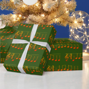 Papier Cadeau Notes de musique Nous vous souhaitons un joyeux No