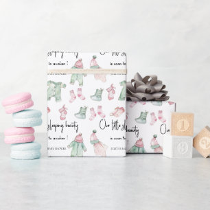 Papier Cadeau Notre baby shower de beauté endormi