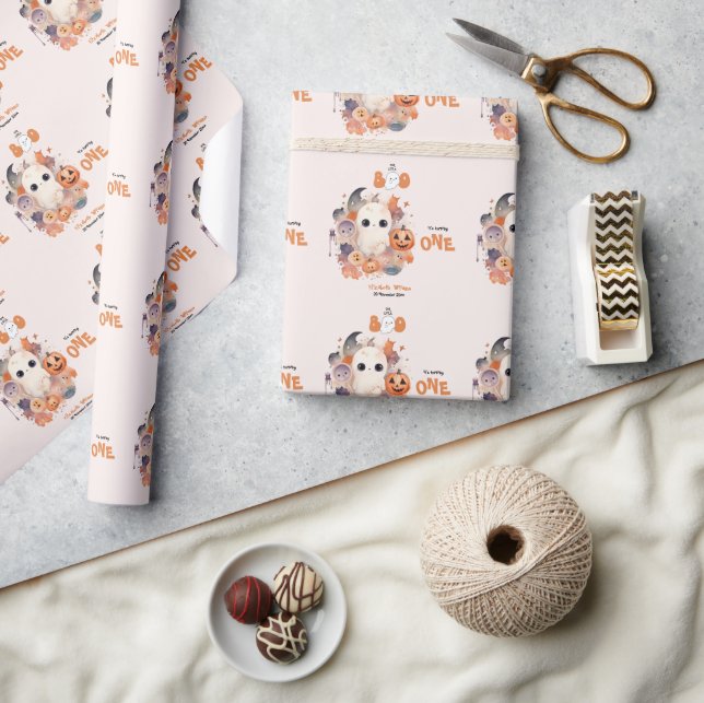 Papier Cadeau Notre Petit Boo Halloween 1er Anniversaire (Artisanat)