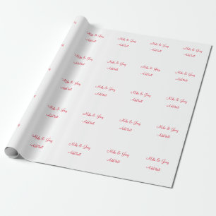 Papier Cadeau Notre premier Noël ajouter un nom de couple messag