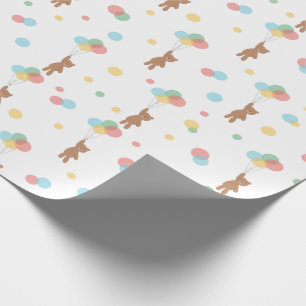Papier Cadeau Nounours et ballons