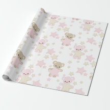 Nounours ROSE & TONNE AVEC ÉTOILES