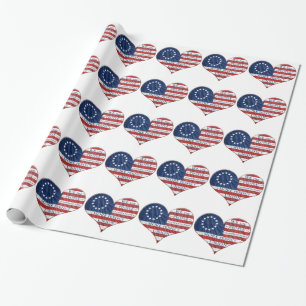 Papier Cadeau Nous Le Peuple Le Coeur Du Drapeau Américain