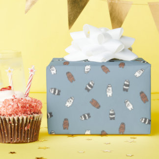 Papier Cadeau Nous Ours nu - Ours en verre soleil Motif