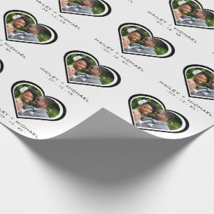 Papier Cadeau Nouveau-marié Mariage photo de coeur