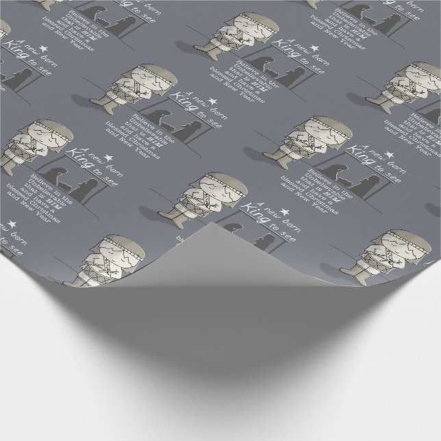 Papier Cadeau Nouveau roi né (Coin)