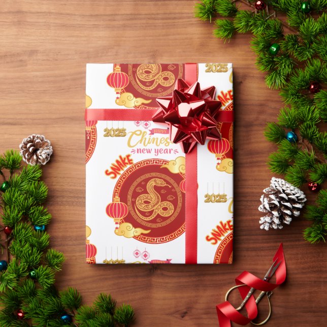 PAPIER CADEAU NOUVEL AN CHINOIS (Cadeau de vacances)