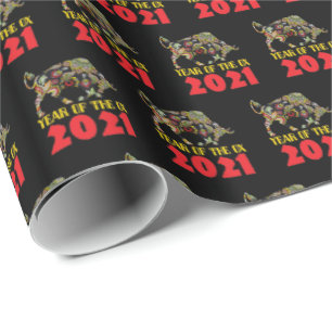 Papier Cadeau Nouvel An Chinois 2021 - Année Du X