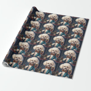 Papier Cadeau Nouvel An de Bichon Frise