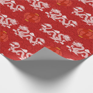 Papier Cadeau Nouvelle année chinoise du Dragon 2024