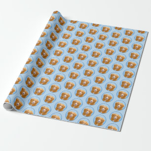 Papier Cadeau Nouvelle-Écosse Peinture de chien pour ramper le c