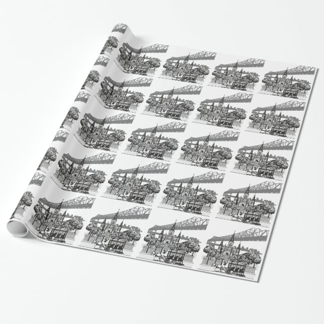 Papier Cadeau Nouvelle-Orléans Louisiane (Déroulé)