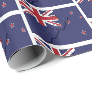 Papier Cadeau NOUVELLE-ZÉLANDE Aotearoa Drapeau néo-zélandai