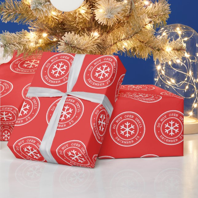 Papier Cadeau N'Ouvre Pas Jusqu'Au 25 Décembre Papier À Envelopp (Vacances)