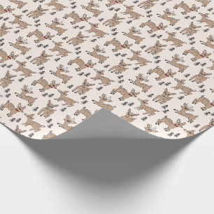Papier Cadeau Novelle de Noël des Cerfs Vintages