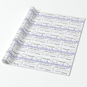 Papier Cadeau nuage de mot de sage-femme