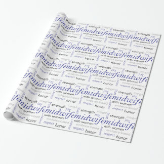 Papier Cadeau nuage de mot de sage-femme