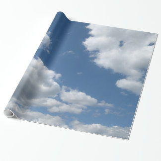 Papier Cadeau Nuages contre un papier d'emballage de ciel bleu