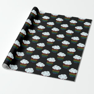 Papier Cadeau Nuages de pluie arc-en-ciel