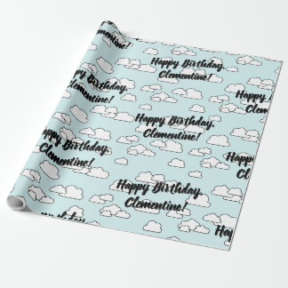 Papier Cadeau Nuages Heureux