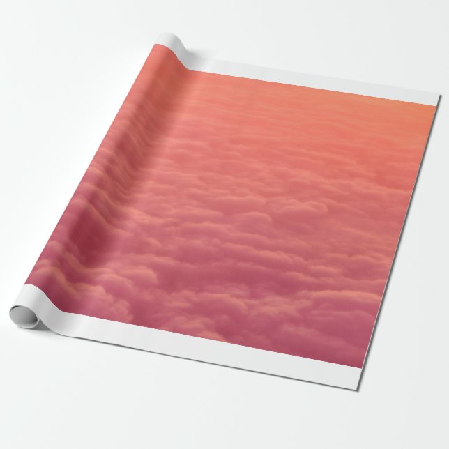 Papier Cadeau Nuages roses (Déroulé)