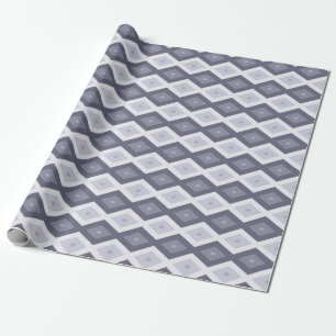 Papier Cadeau Nuances de bleu gris motif diamant