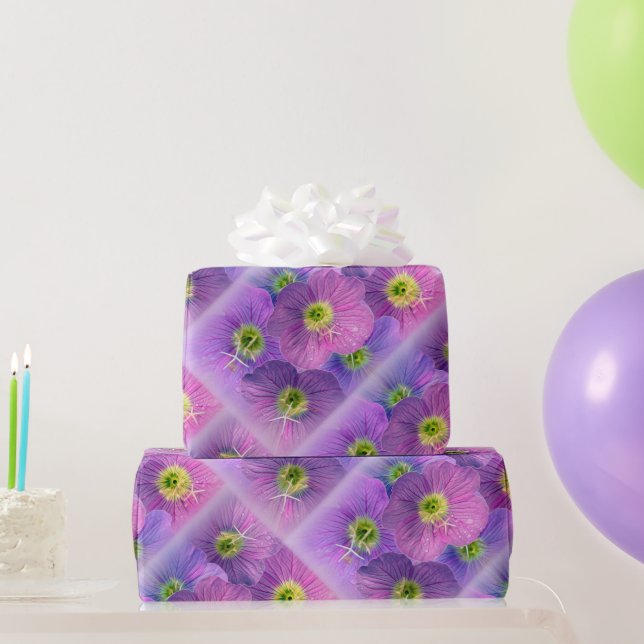 Papier Cadeau Nuances de pourpre (Cadeaux de fête)