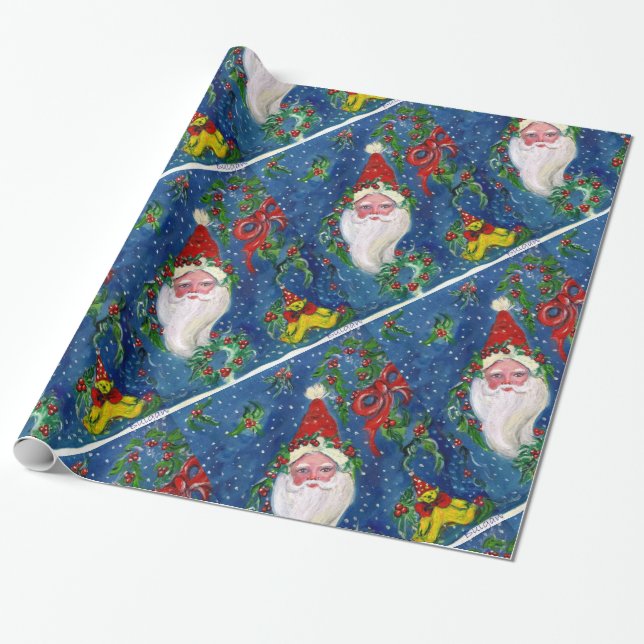 PAPIER CADEAU NUIT DE NOËL /SANTA CLAUS (Déroulé)