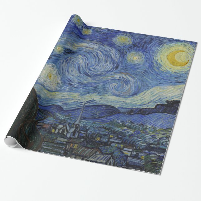 Papier Cadeau Nuit de Starry Iconic Vincent van Gogh (Déroulé)