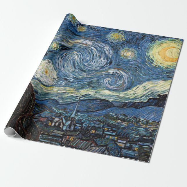 Papier Cadeau Nuit Van Gogh Starry (Déroulé)