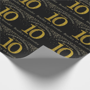 Papier Cadeau Numéro 10 Parties scintillant papier d'emballage d