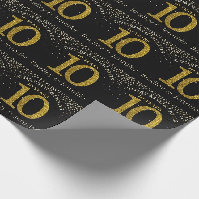 Papier Cadeau Numéro 10 Parties scintillant papier d'emballage d (Coin)