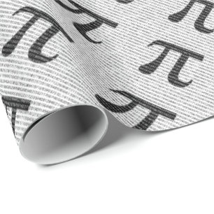 Papier Cadeau Numéro noir d'origine pi jour symbole mathématique