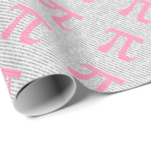 Papier Cadeau Numéro rose d'origine pi jour symbole mathématique
