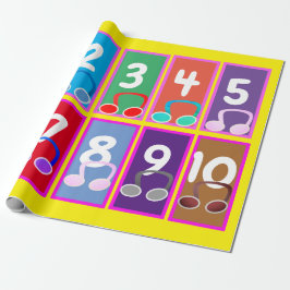 Papier Cadeau Numéros de mathématiques précoces 1 à 10 Papier d'