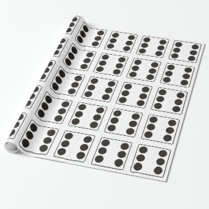 Papier Cadeau Numéros DICE des pips 6 + votre backgr.