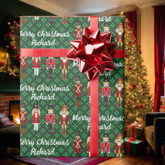 Papier Cadeau Nutcracker Personnaliser Nom Texte Personnalisé No