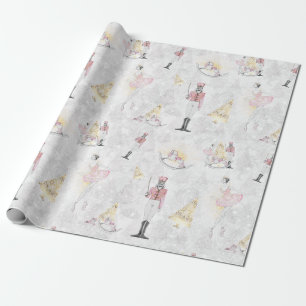 Papier Cadeau Nutcracker Suite Noël Ballerina Soldat
