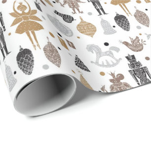 Papier Cadeau Nuts Ornementaux Fées Casse-noisettes Enveloppemen