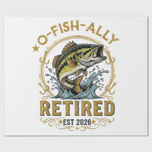 Papier Cadeau O Fish Ally Retraité Depuis 2026 Retraite de Pêche