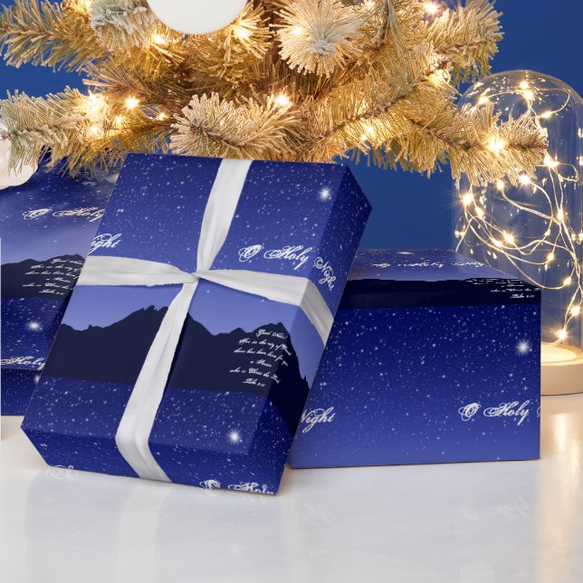Papier Cadeau O Nuit Sainte Papier d'enveloppement de Noël (Vacances)